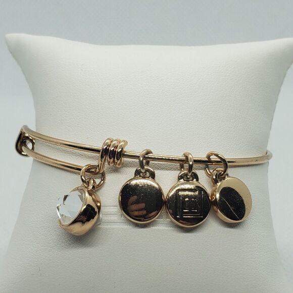 Liz Claiborne Gold Colored Bangle Bracelet - Picture 2 of 5